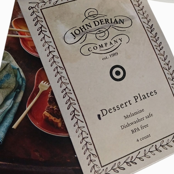 Set of 4 John Derian Target Melamine Pear Fruit Shaped Dessert Plates 9 x 7” - Picture 6 of 12